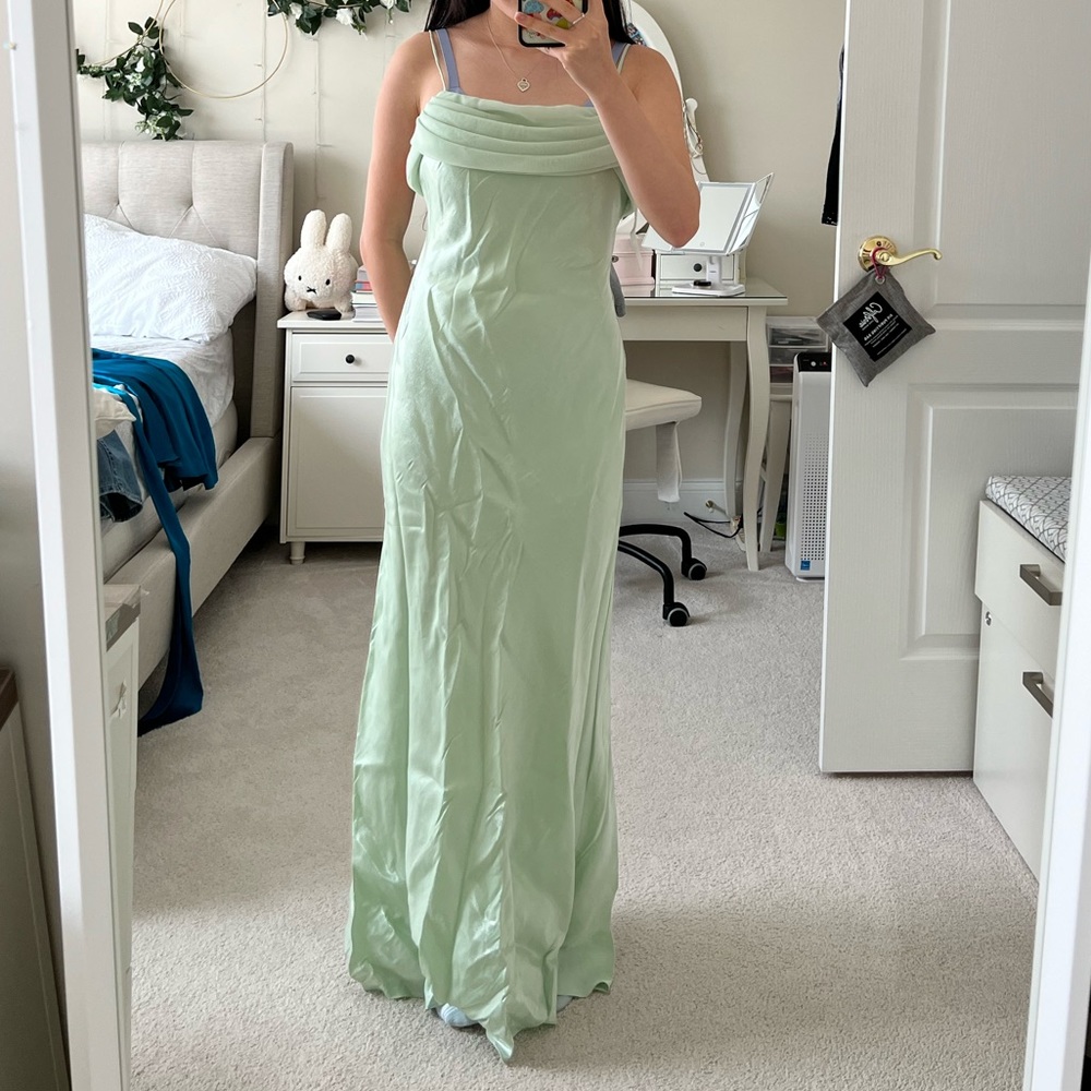 Vintage sage green prom/formal dress